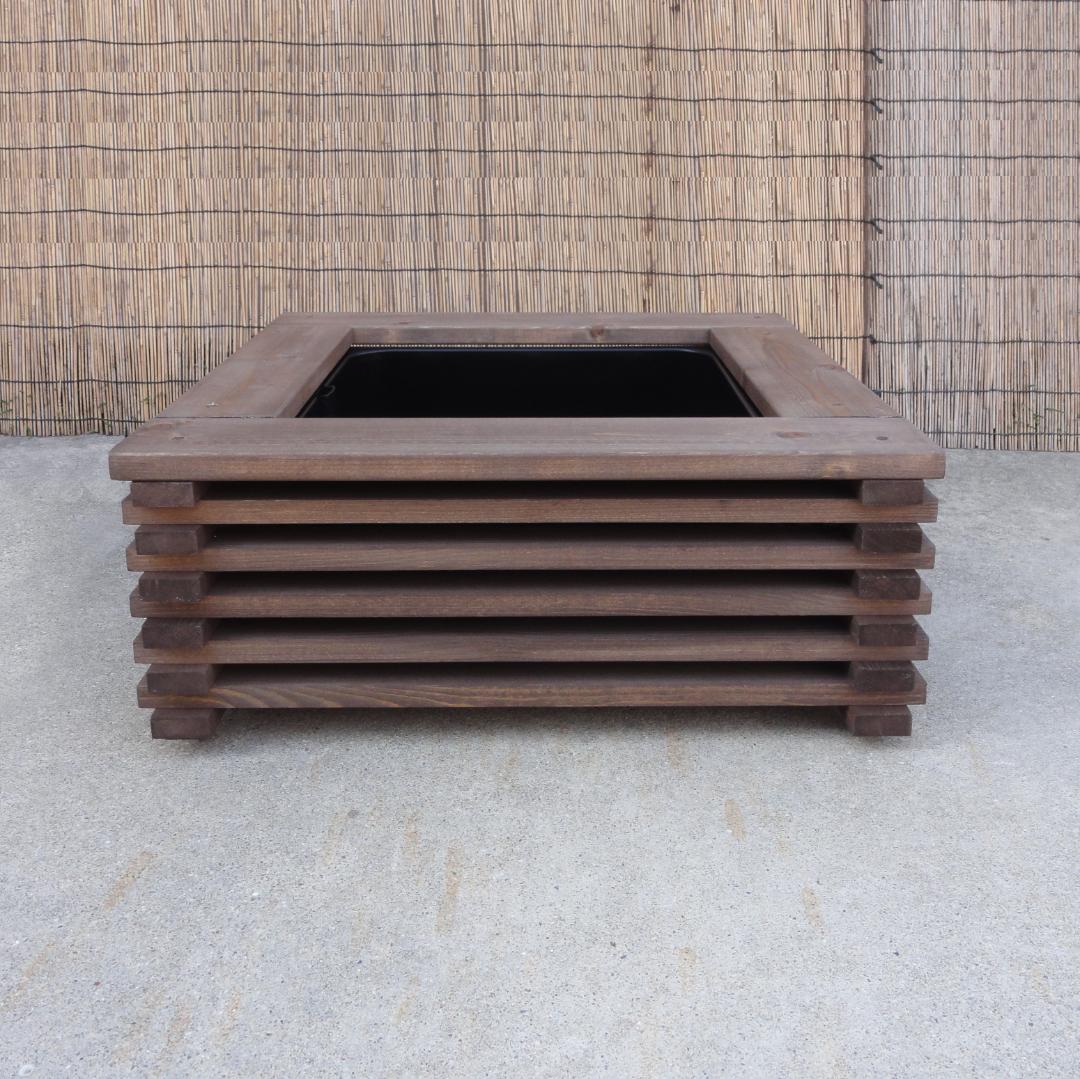 ビオトープ 15L 水キレイメダカ鉢＆木枠セット　メダカ・金魚飼育用