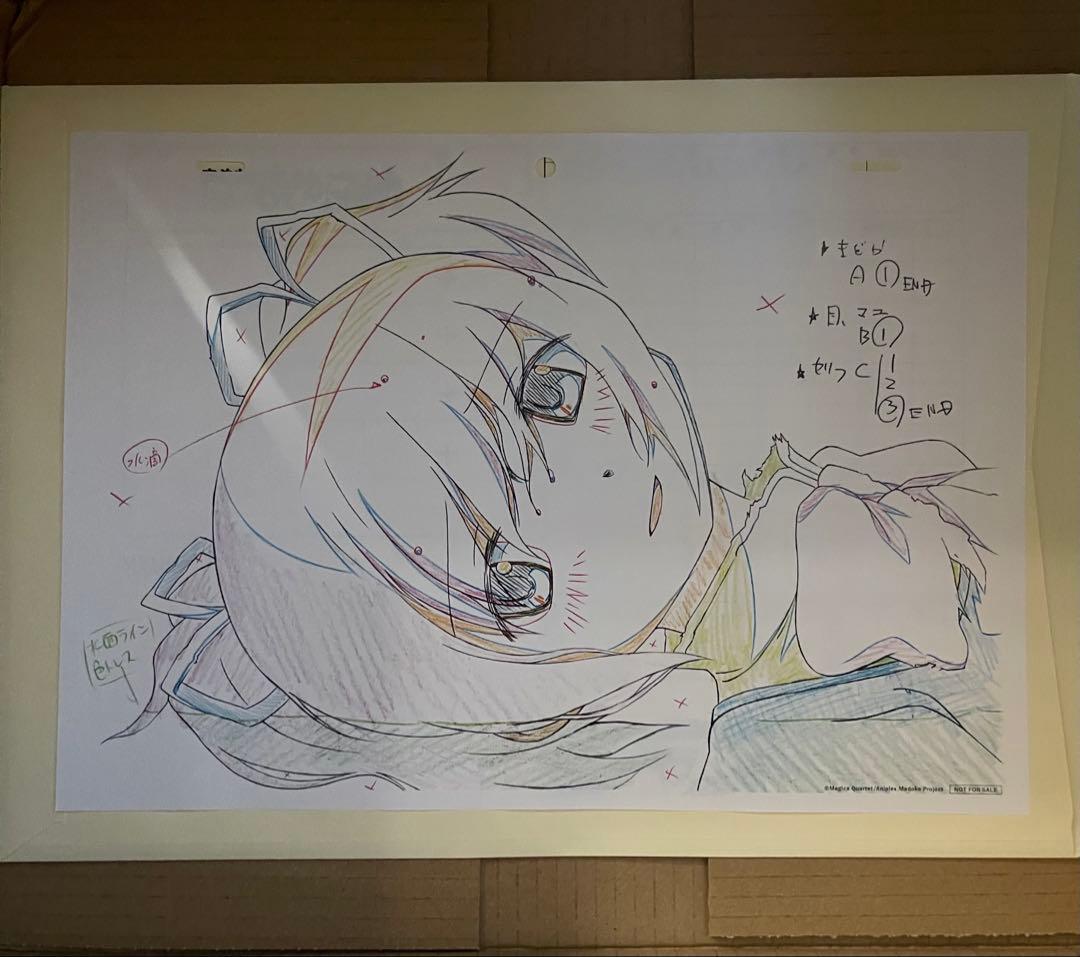 まどか☆マギカ　まどか&ほむら缶バッジセット　原画付き