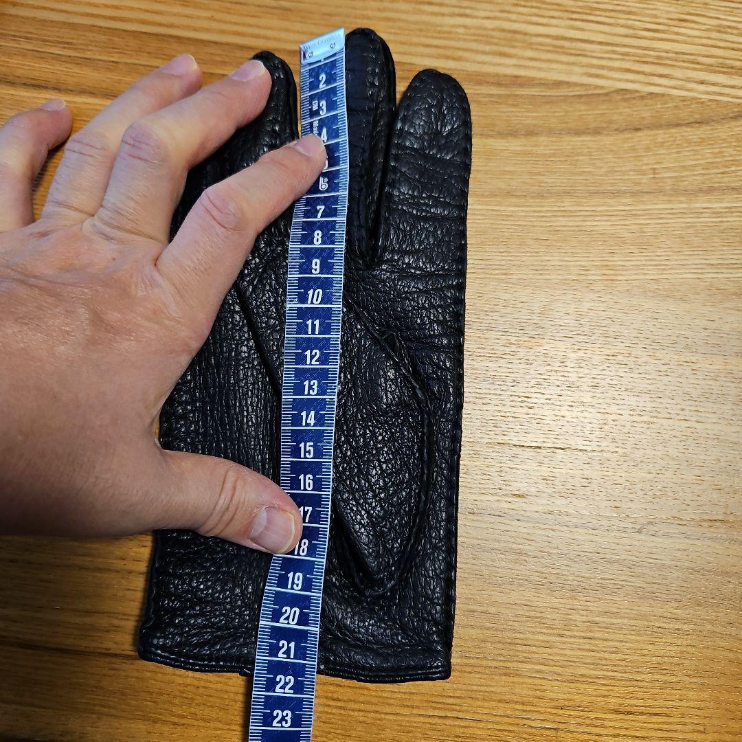 【新品に近い！】デンツの定番！1番人気の裏地なしペッカリーグローブ黒S7