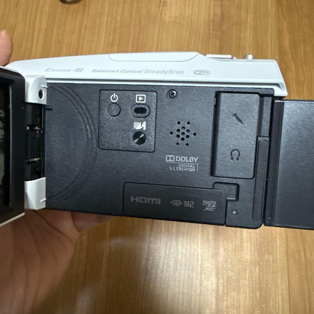 【美品】SONY ビデオカメラ HDR-CX680 ホワイト　ケース付き