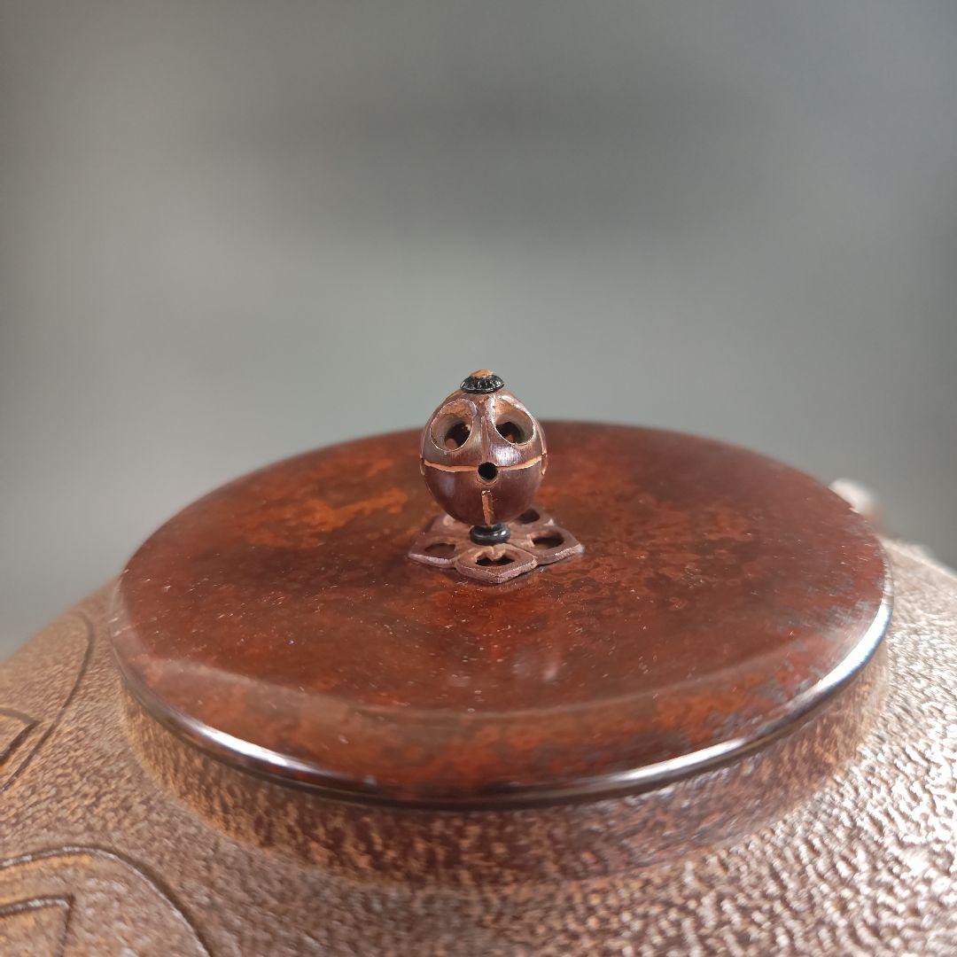 ウ239 茶釜『釜師　金森浄慶作』『海老丸釜　鉄釜　共箱』茶道具