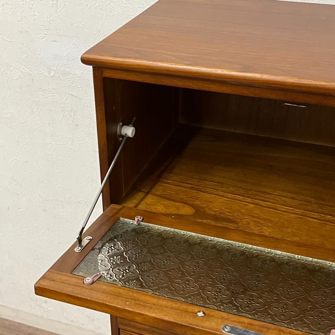 アンティーク調　擦りガラス　チェスト　 キャビネット