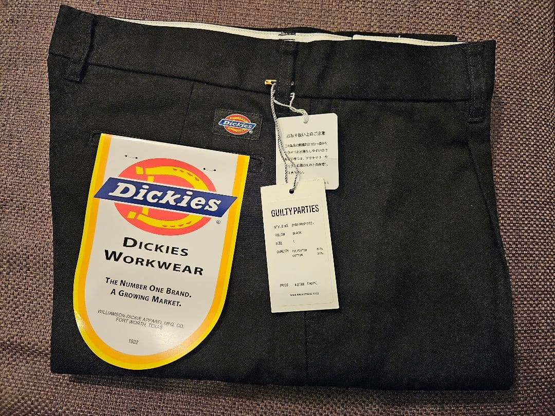 新品L ワコマリア DICKIES PLEATED TROUSERS 黒