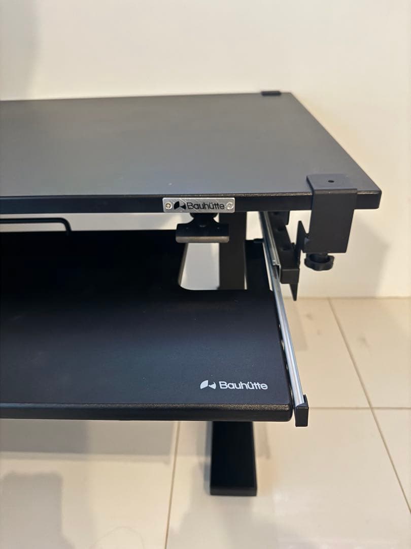 Bauhutte昇降SAゲーミングデスク ミドル120cm＋キーボードスライダー