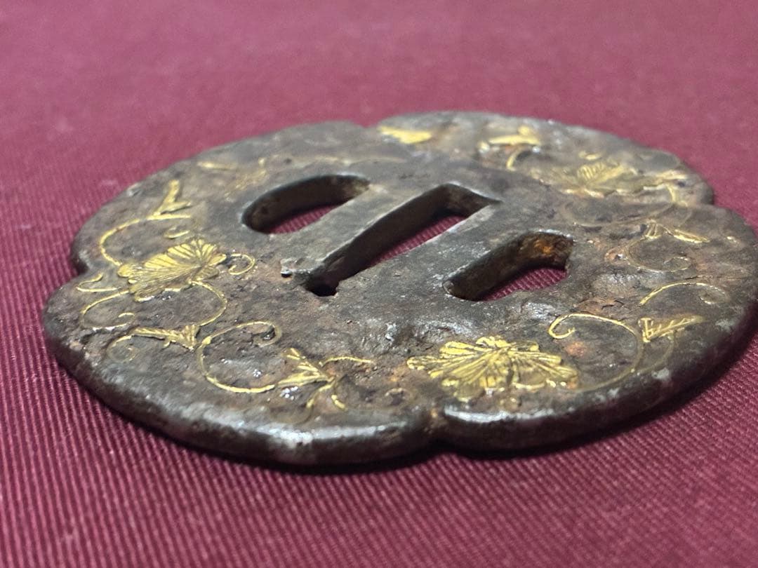 刀の鍔 武具日本刀 刀装具 時代物