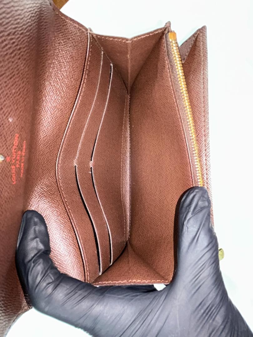 ルイヴィトン ダミエ 長財布 N61724 コバ部分補色