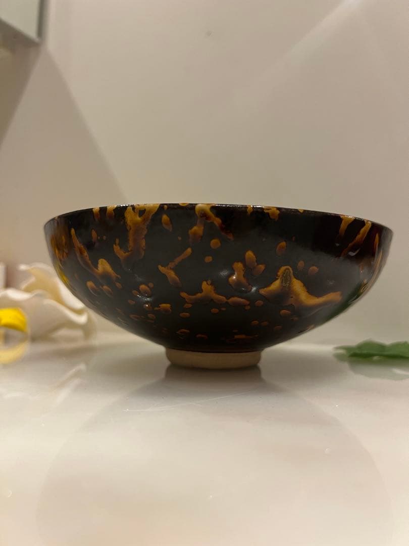 中国宋元明朝 の何窯の碗　中国骨董　古美術　唐物　中国美術品　青磁 ★ 江戸骨董