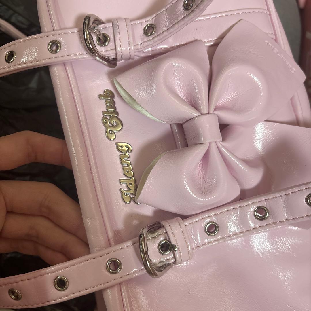 韓国 idang club ribbon mini bag