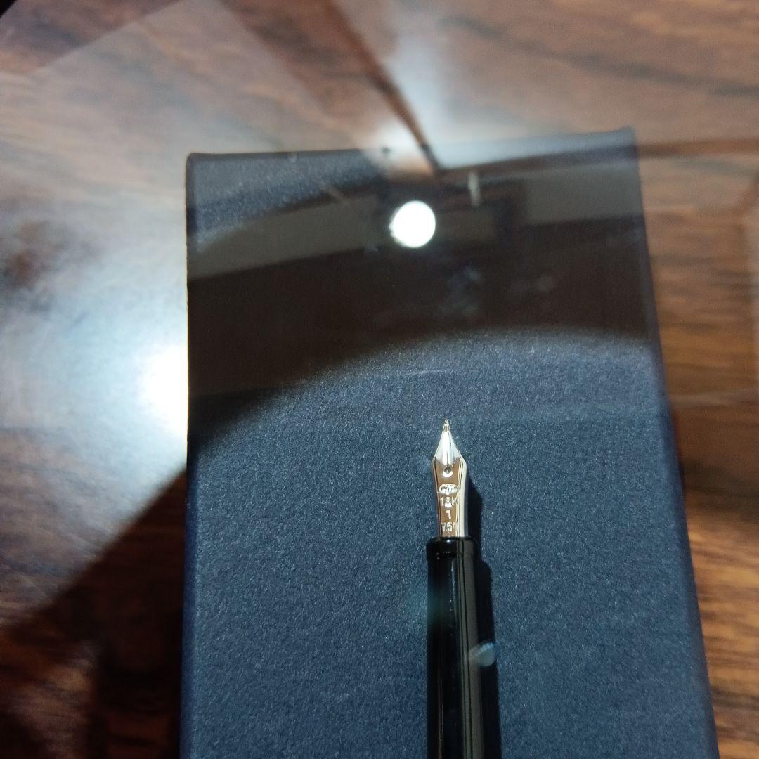 7-163　SAILOR セーラー シャレーナ万年筆 銀 ストライプ極細 18k