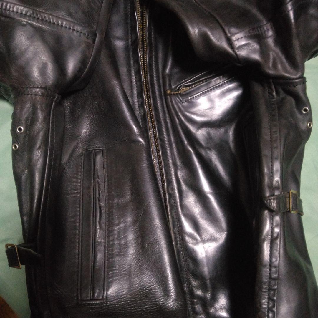 AERO LEATHER ライダースジャケットハーフベルト ホースハイド 34