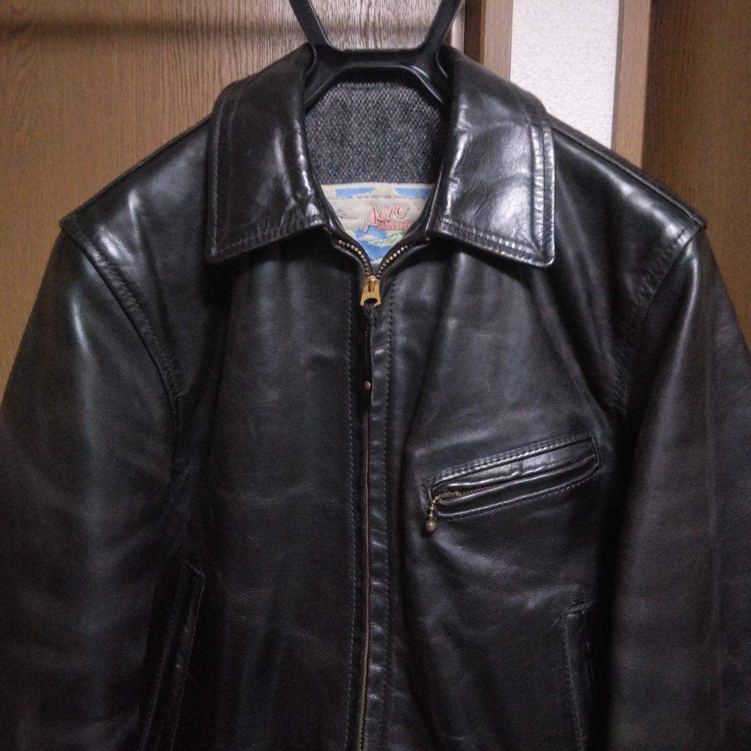 AERO LEATHER ライダースジャケットハーフベルト ホースハイド 34