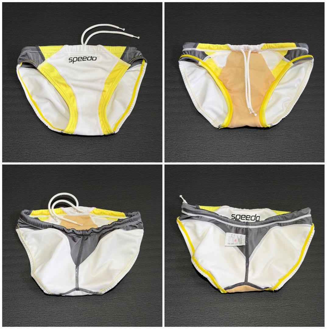 speedo 競泳水着 ホワイト/イエロー/グレー 140サイズ