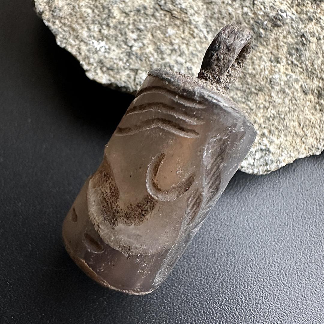 円筒印章 古代 メソポタミア文明 ヒッポカンポス 海馬 霊獣 スタンプ 1491