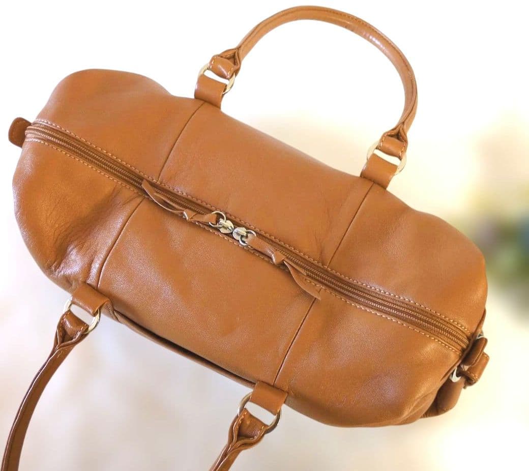 HAMANO 濱野工藝　ボストンバッグ　キャメル　美品✨️