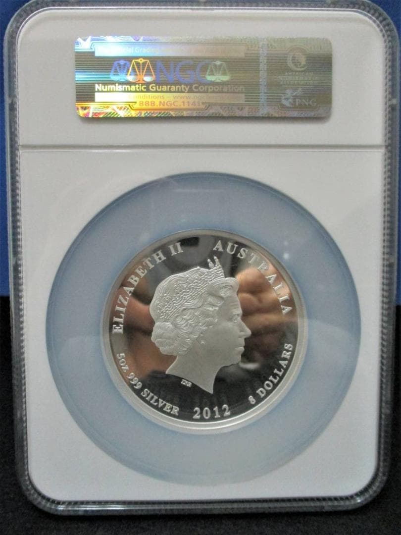 ５オンス 大型銀貨オーストラリア 2012年 イヤーオブザドラゴン ８ドル銀貨