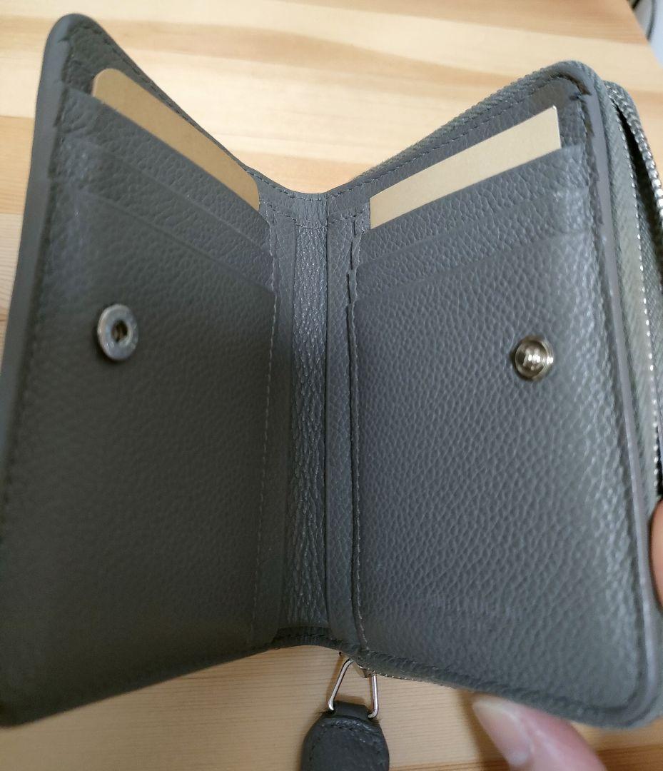 美品SAINT LAURENT グレー 二つ折り財布