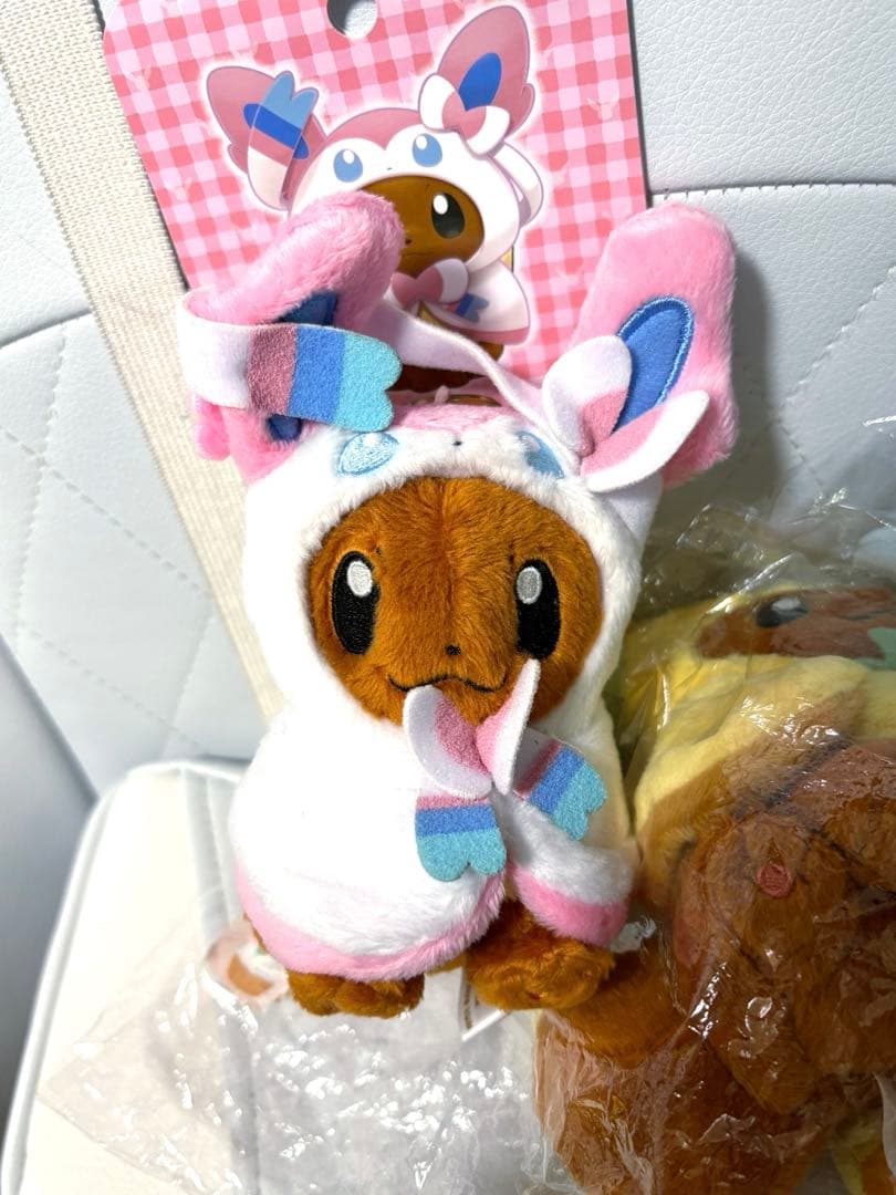 (全種&タグ付き)ポンチョを着たイーブイ ぬいぐるみマスコット