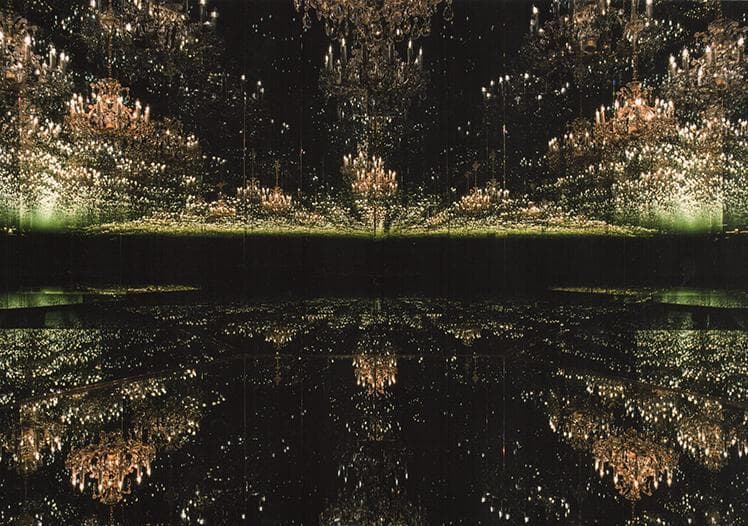 【限定額装品】草間彌生 Infinity Mirror マット付ブラックフレーム