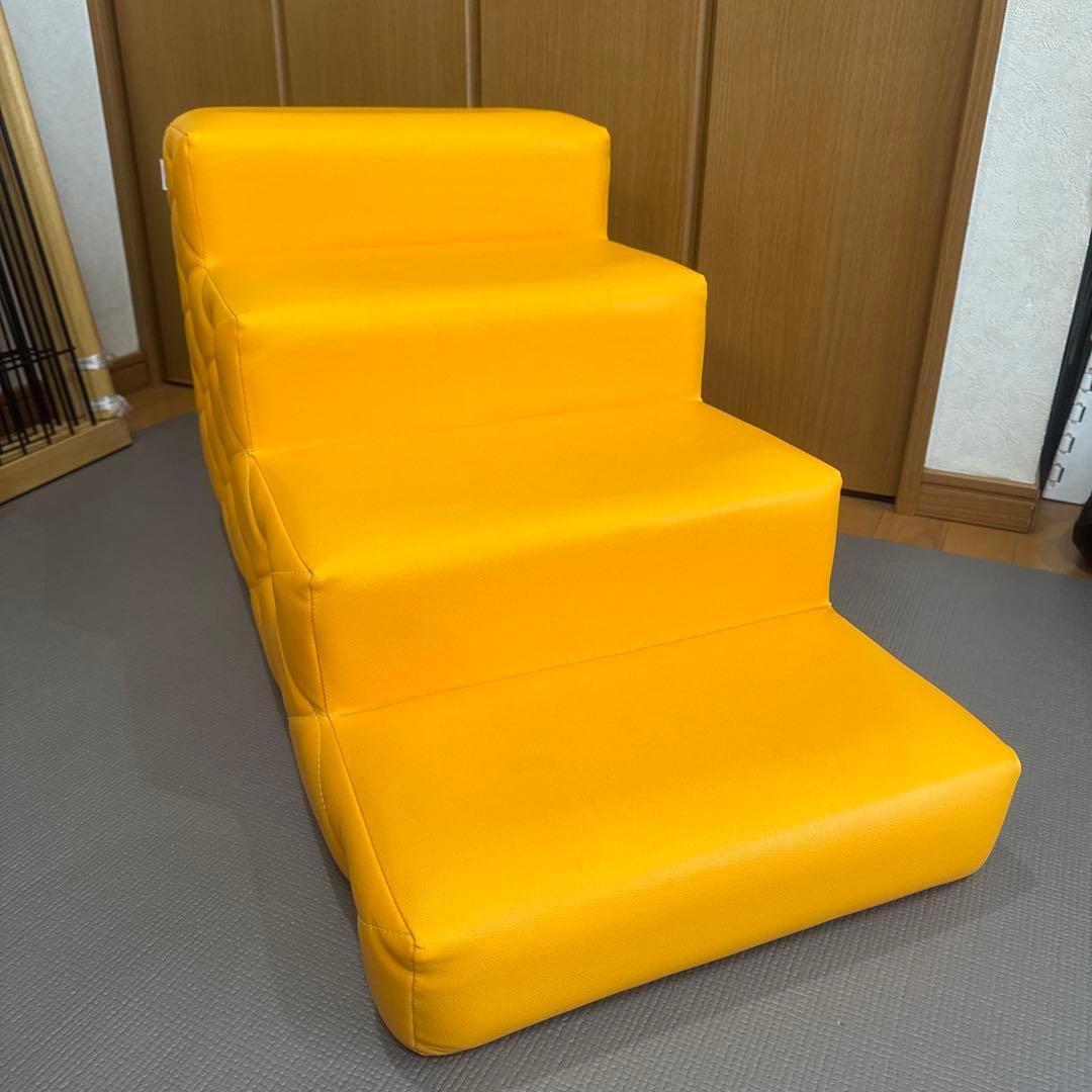 ラグジュアリー ドッグステップ 4段 スワロフスキー オレンジ