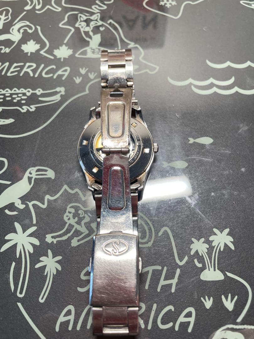 【稼働品】オリエントスター 自動巻き腕時計 シルバー