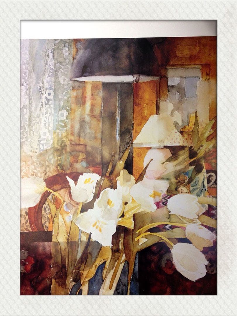 Shirley Trevena イギリス　花とフルーツ水彩画プリント　4枚セット