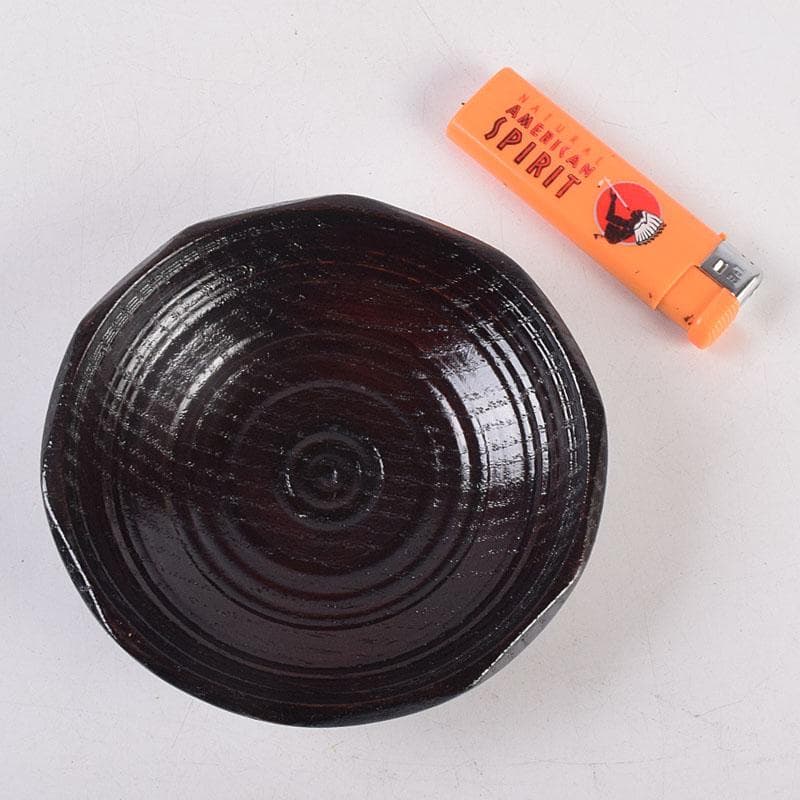 漆芸家　村瀬治兵衛作　沢栗　茶托　五客　V　R8869