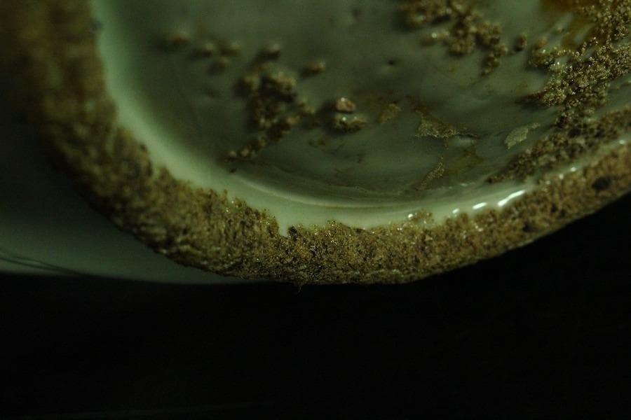 中国美術 白磁 刻 三魚紋 盤 φ31.5cm 明(K-XA764)