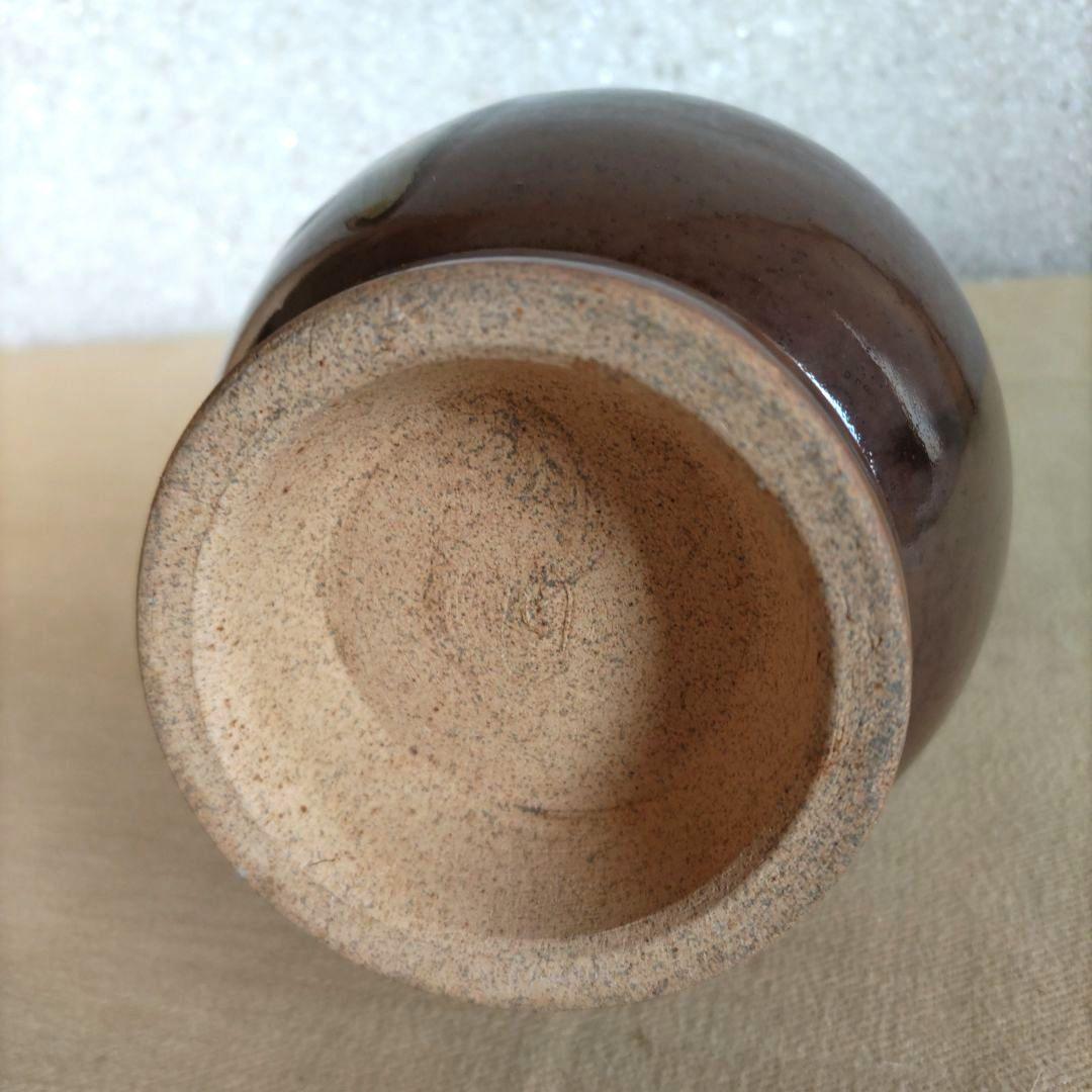 膳所焼　笹耳付花入