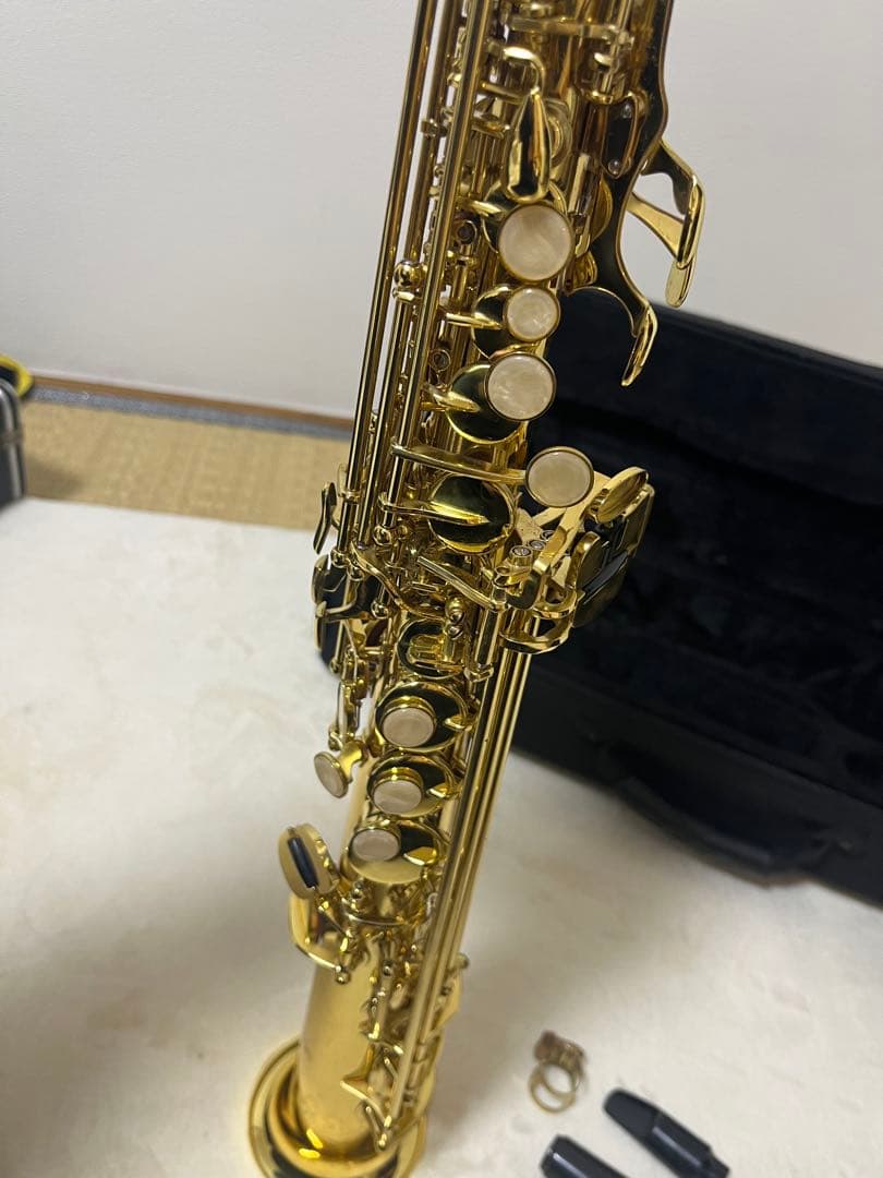 【値下可】ammoon ソプラノサックス ベル彫刻 マッピ付き