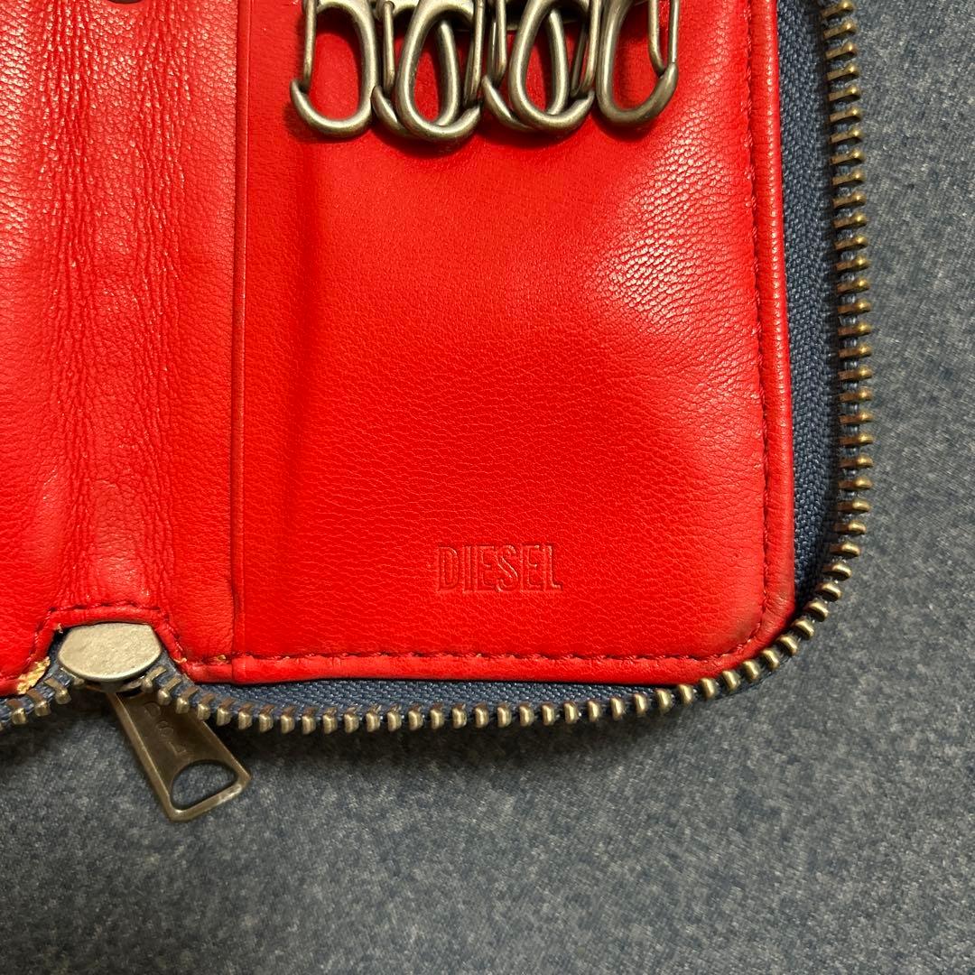 DIESEL ディーゼル　キーケース　ウォッシュデニム　ラウンド型　ウォレ