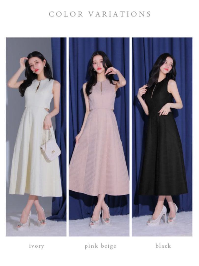 DEA ローブドフルール　ピンクロングワンピース　キャバ　クリスマス　パーティ