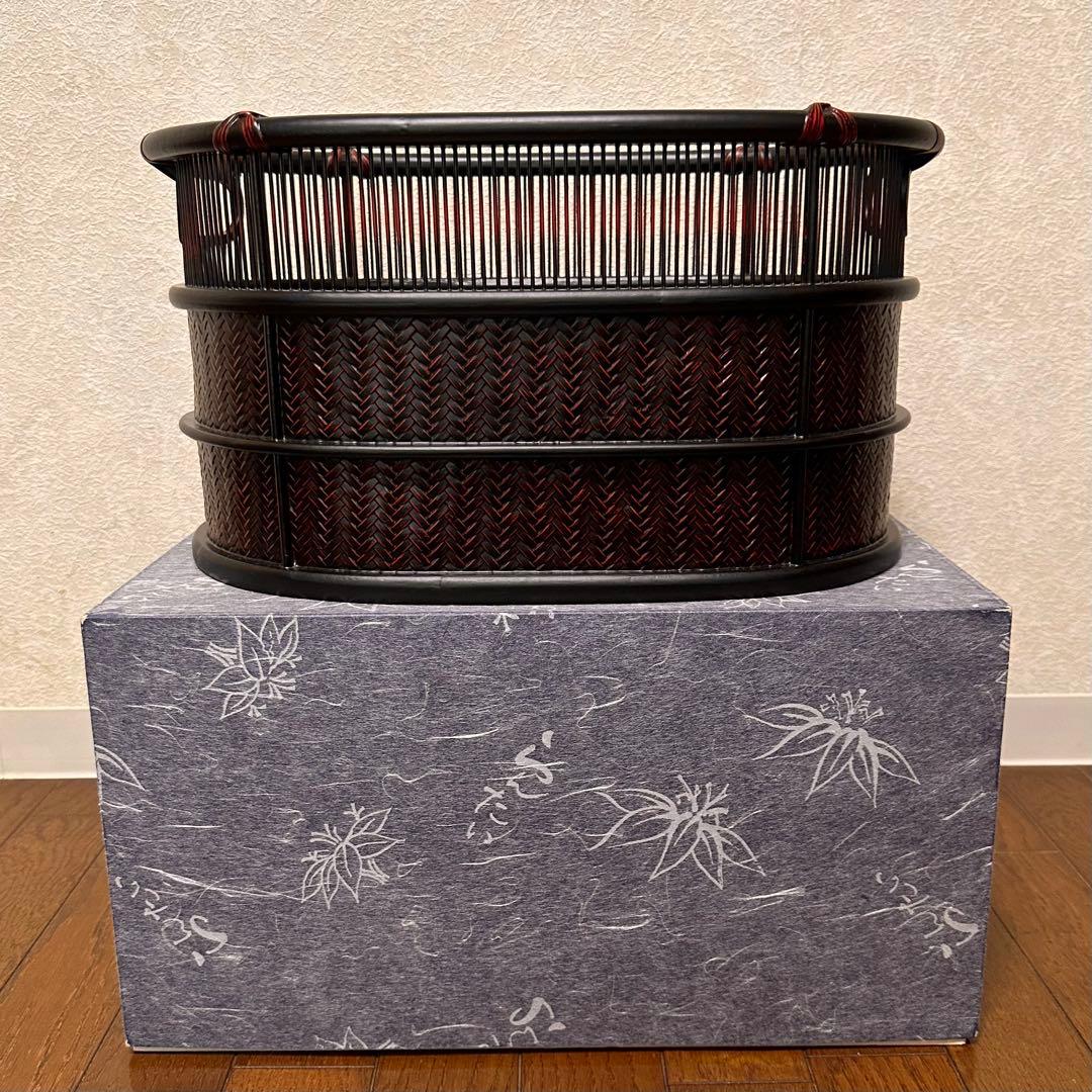 らんたい漆器 久留米 九籃 籃胎漆器 ヒゴ小判ラック