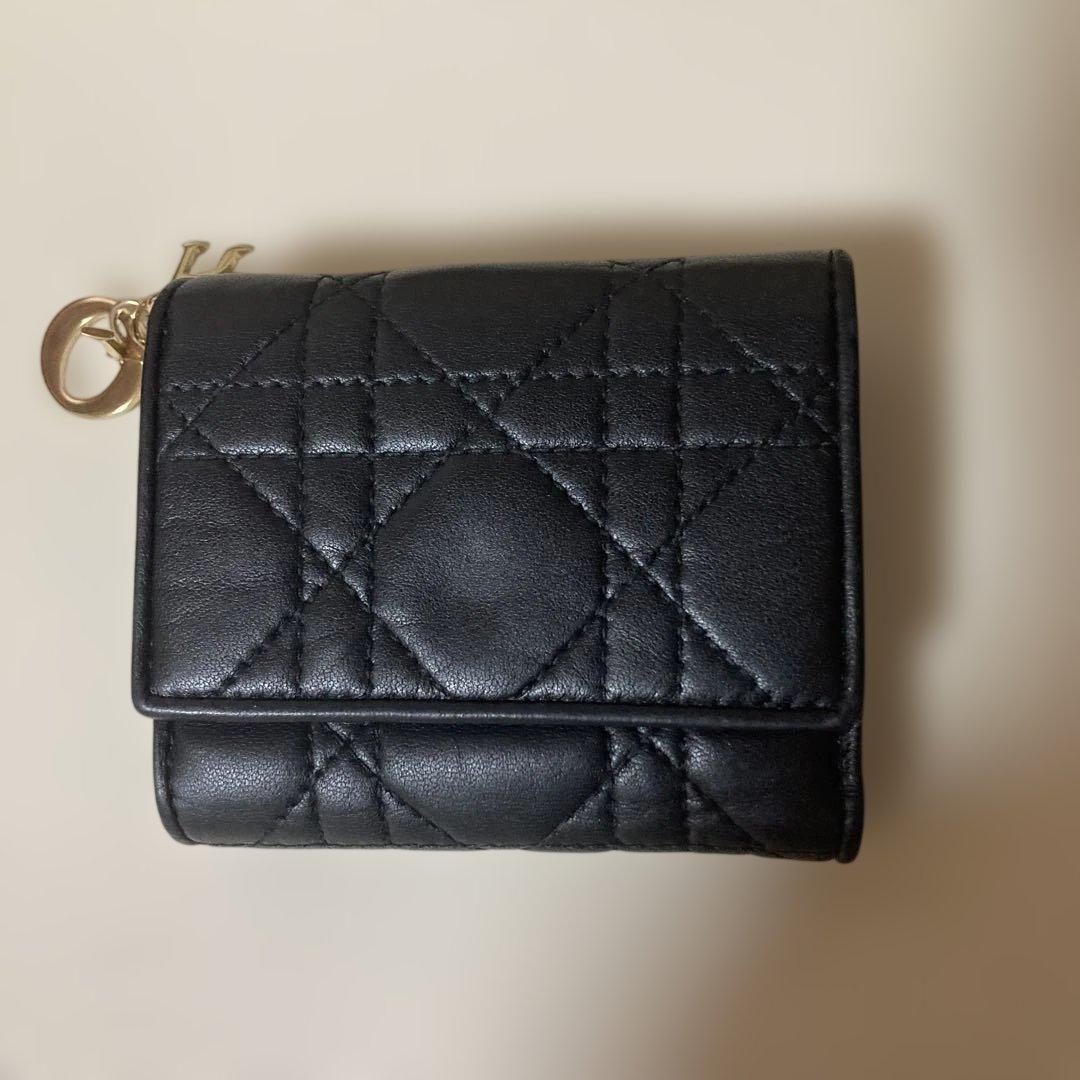 クリスチャンディオール 財布　黒 カナージュ