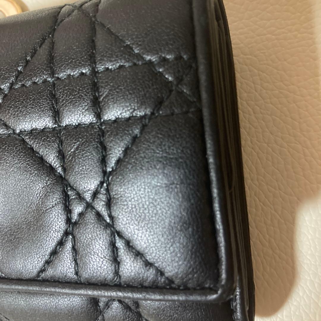 クリスチャンディオール 財布　黒 カナージュ