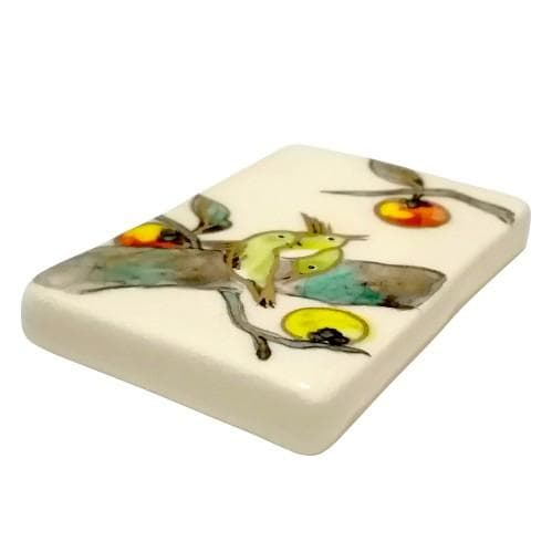 ☆大特価☆【新品】箸置き　琳派　花鳥十二月　安徳　京焼　清水焼　酒井抱一　日本画