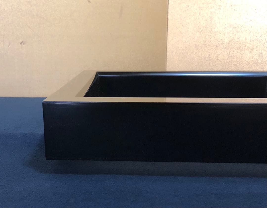 《R》輪島塗 黒真塗 炉縁 松本光栄堂 証紙 共箱 260108き1