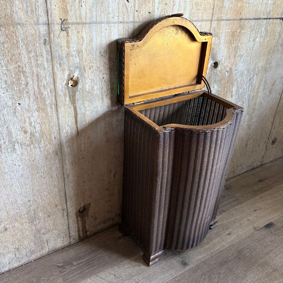 LLOYD ROOM ヴィンテージ ガラストップ　リネンボックス　バスケット