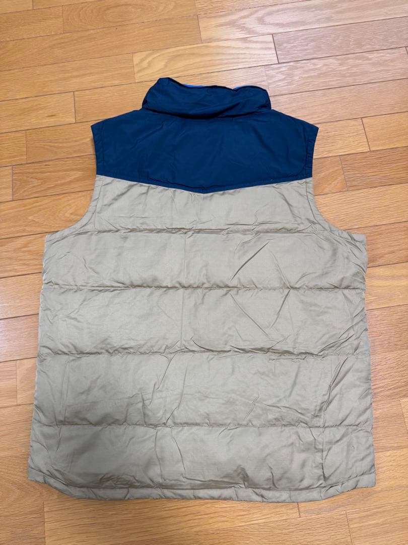 patagonia ダウンベスト Mサイズ ベージュ/ネイビー