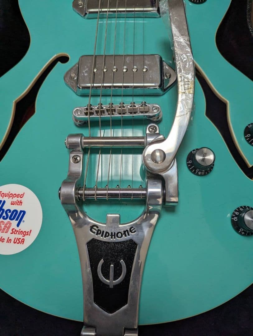 まっちゃん　エピフォン ギター ミントグリーン ハードケース付き