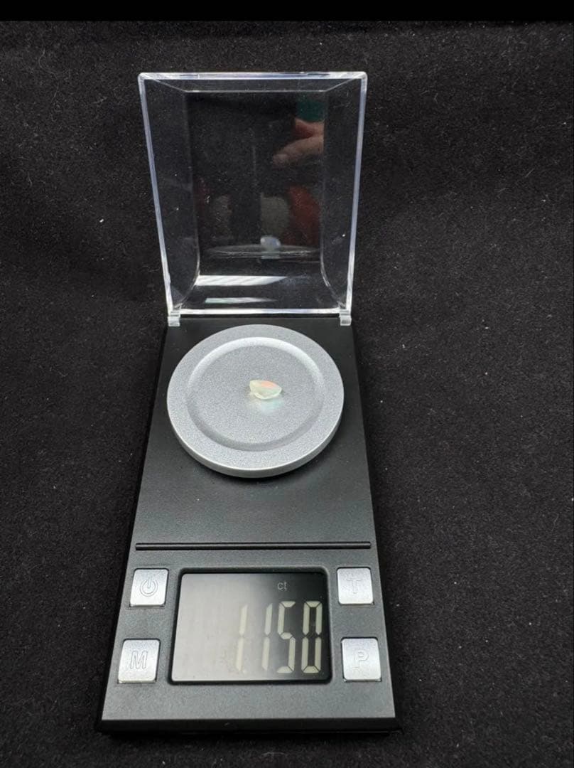 新作　天然石水オパール　ロースカード　極彩1.150ct S925 18KGP