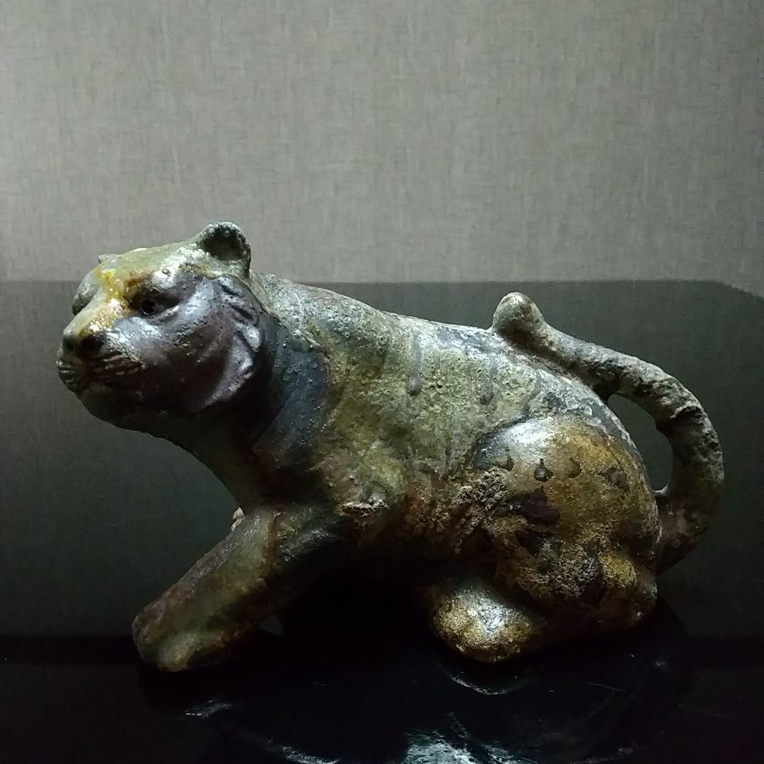 【備前焼 虎】Bizen ware tiger figurine (送料込み)