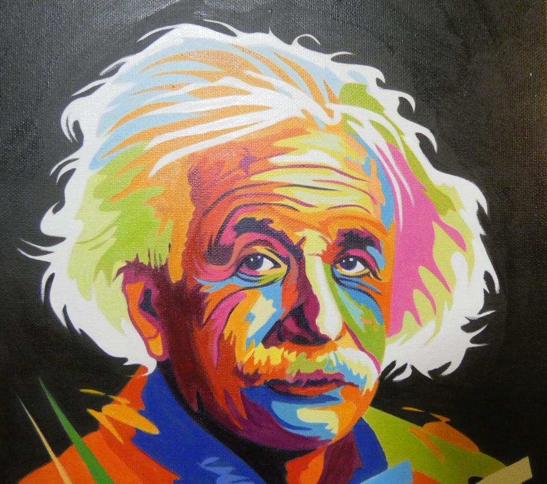 アンディ・ウォーホル「 Einstein」サインF6額装 肉筆手描き