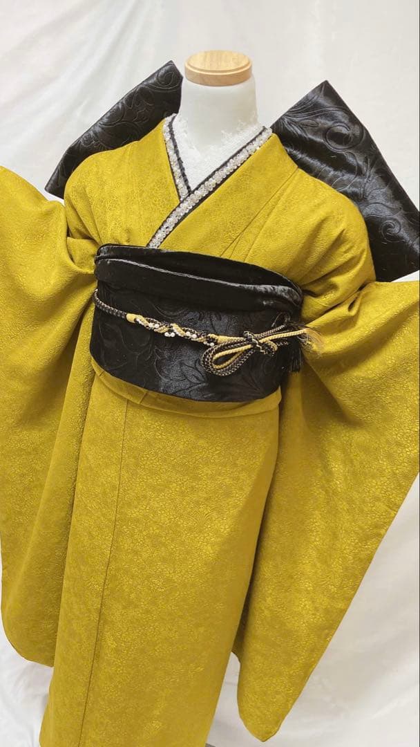 無地振袖　成人式　フルセット　正絹　振袖フルセット 振袖6点セット