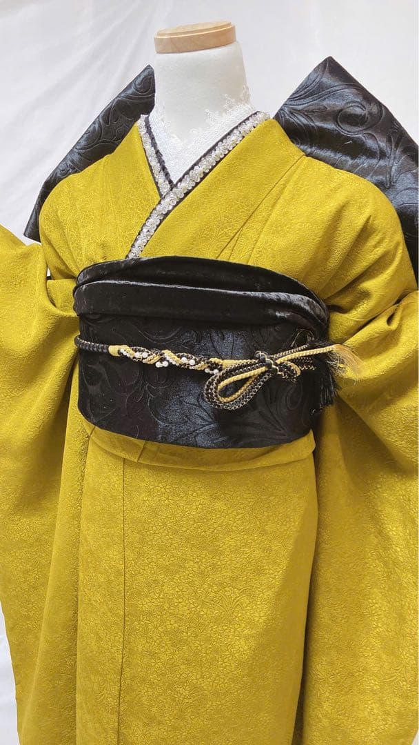 無地振袖　成人式　フルセット　正絹　振袖フルセット 振袖6点セット