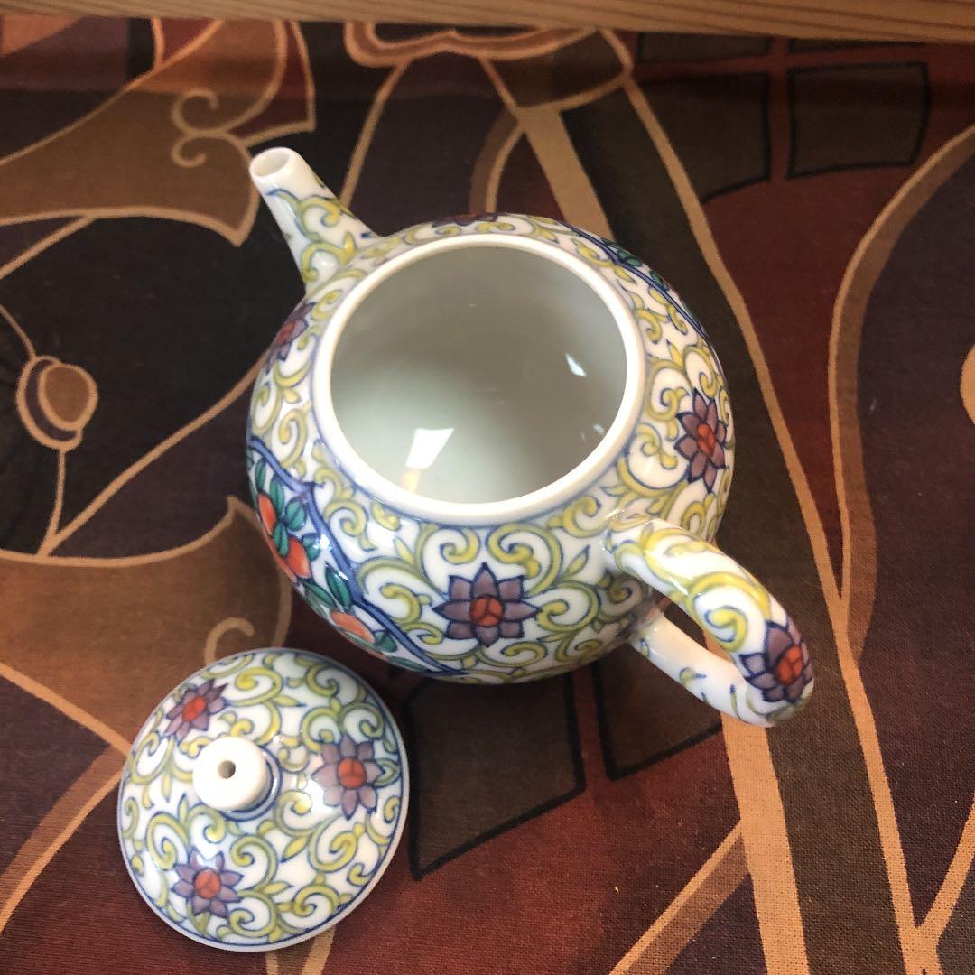 グリン玉　急須　煎茶　京焼清昌作　木箱入