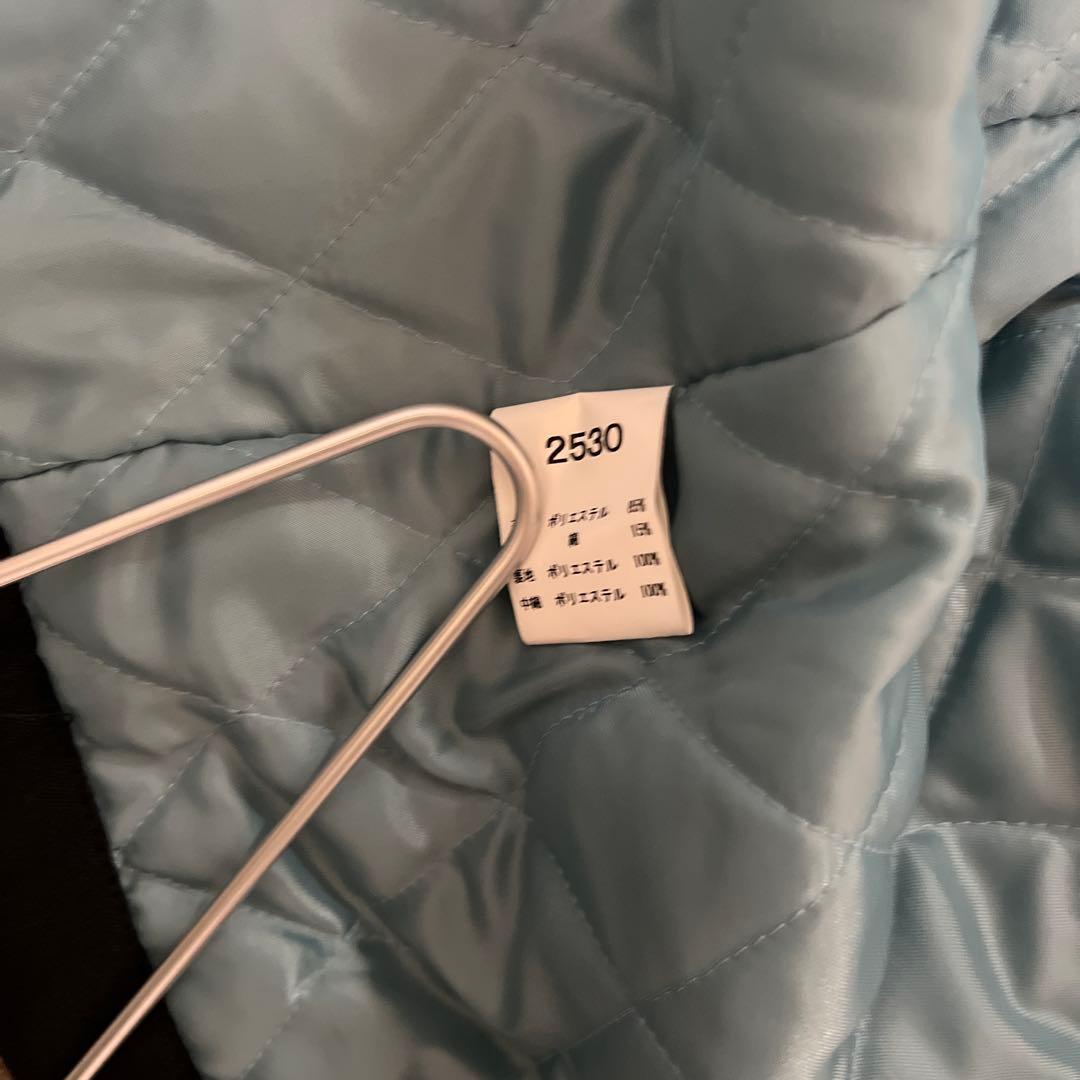 寅壱 2530-150 ハーフコート 5L 防寒 裏キルト 衿ボア 黒 試着のみ