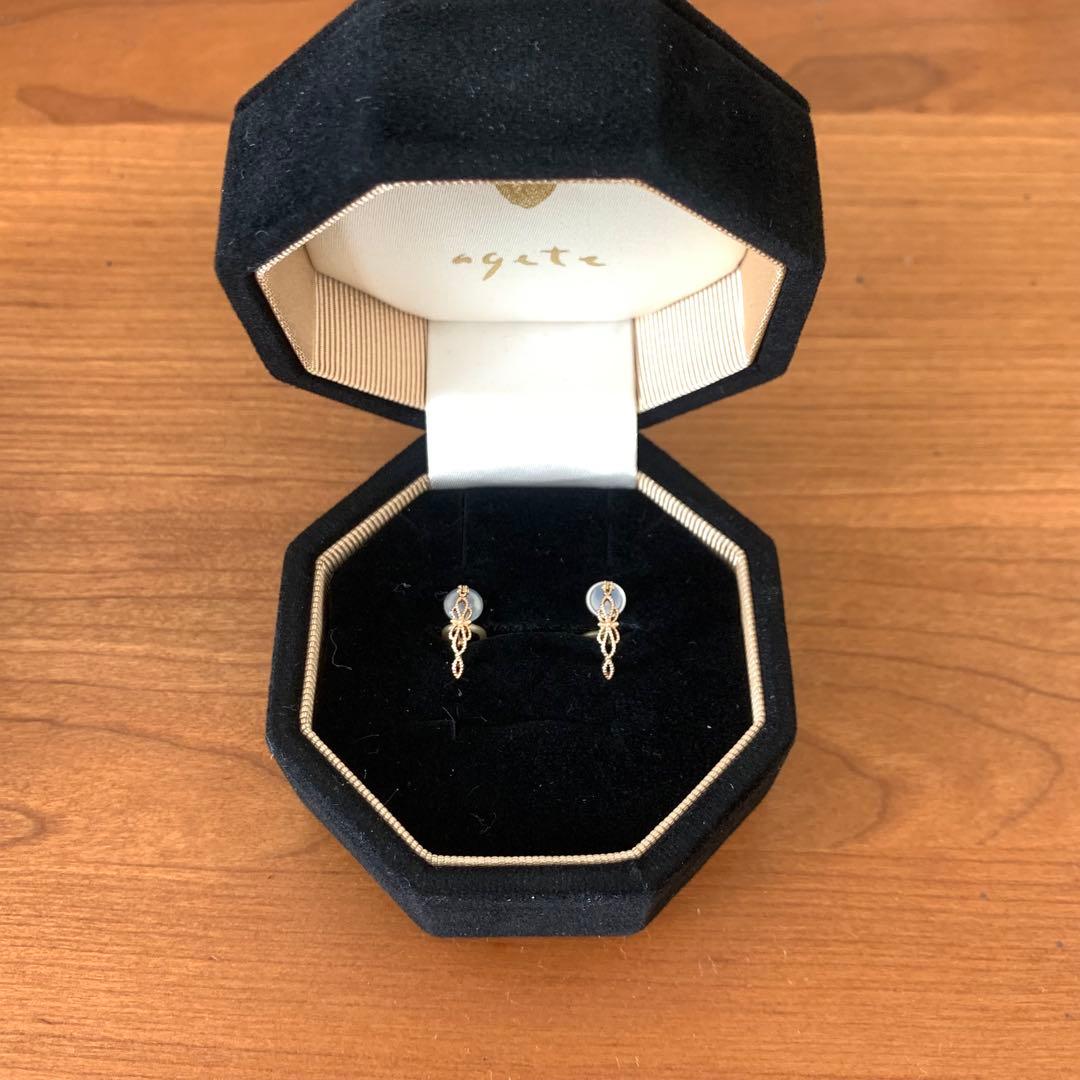 専用　アガット　agate K10 フープピアス