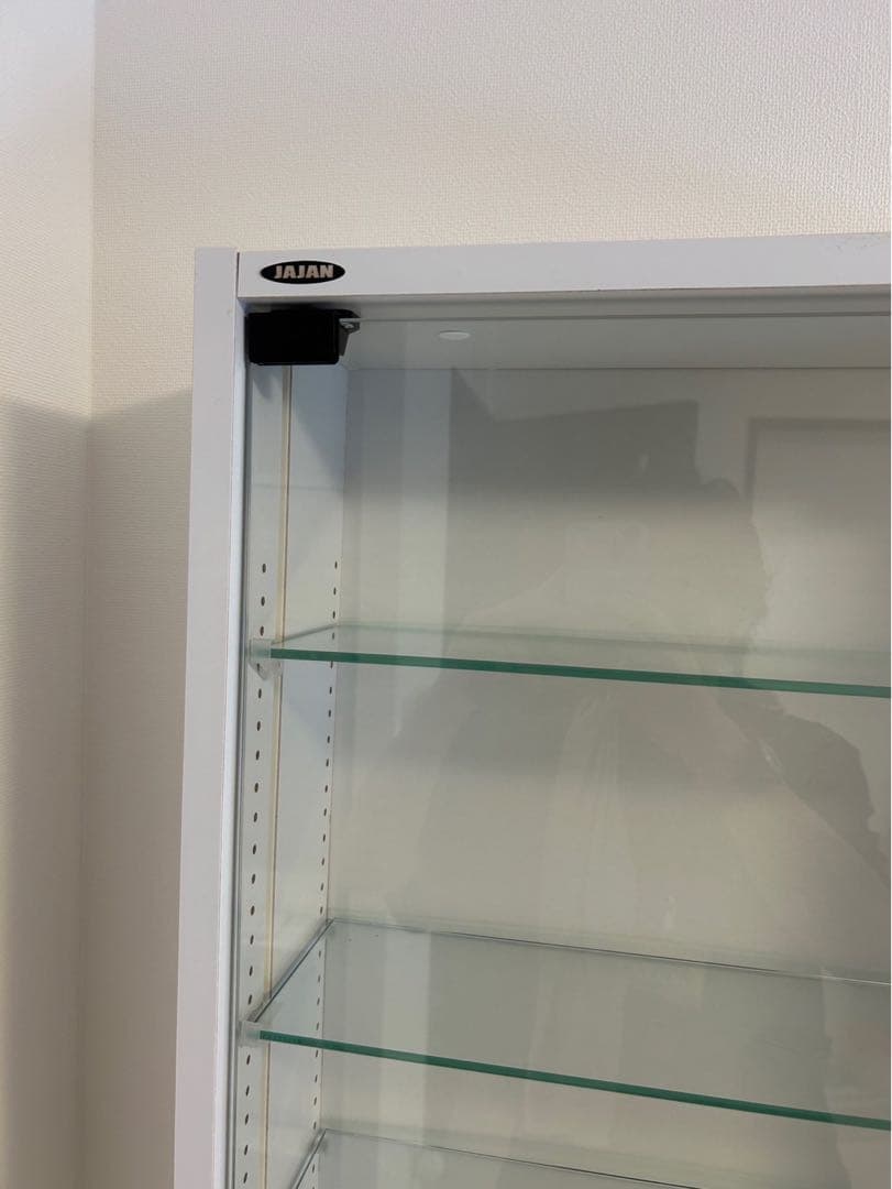 JAJAN コレクションケース　ガラスケース　ホワイト　ハイタイプ