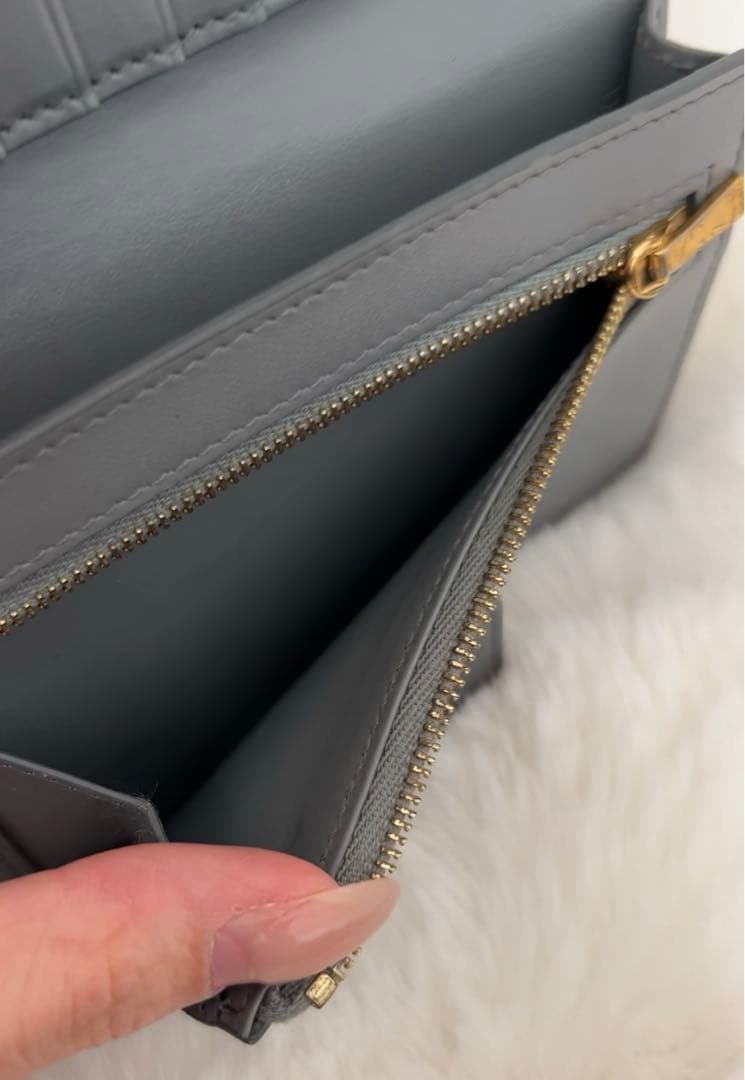 CELINE／二つ折り財布／グレー