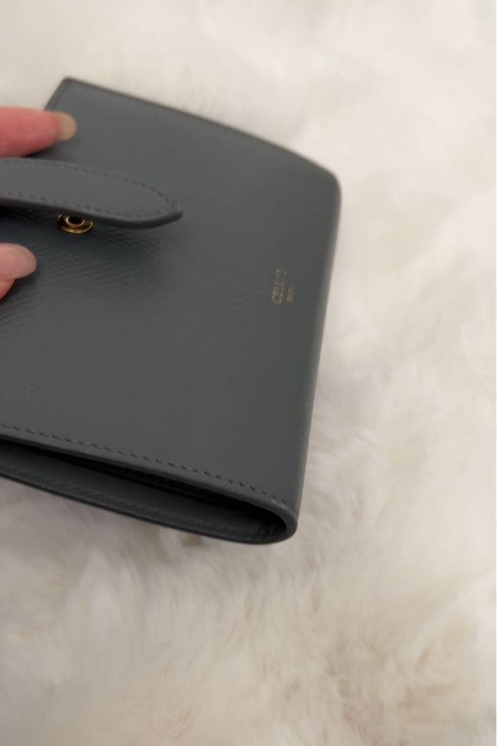 CELINE／二つ折り財布／グレー